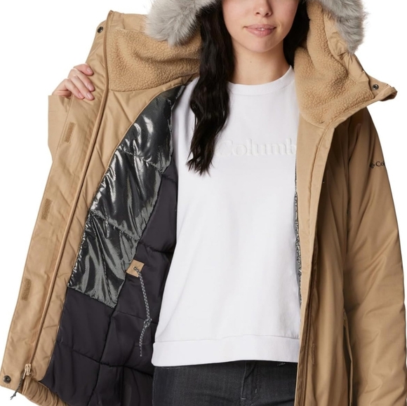 Columbia Womens Suttle Mountain II Insulated Parka Jacket Plus Size-3X Beach - Picture 2 of 6